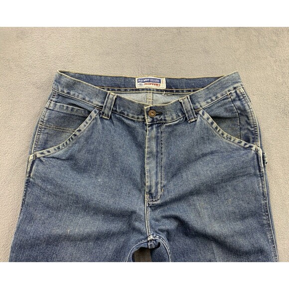 Old Navy Brand Painters Denim Jeans Men's No Size Tag 34X29 Construction Work - Picture 8 of 16